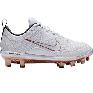 New Nike Hyperdiamond White/Gold Softball Cleats